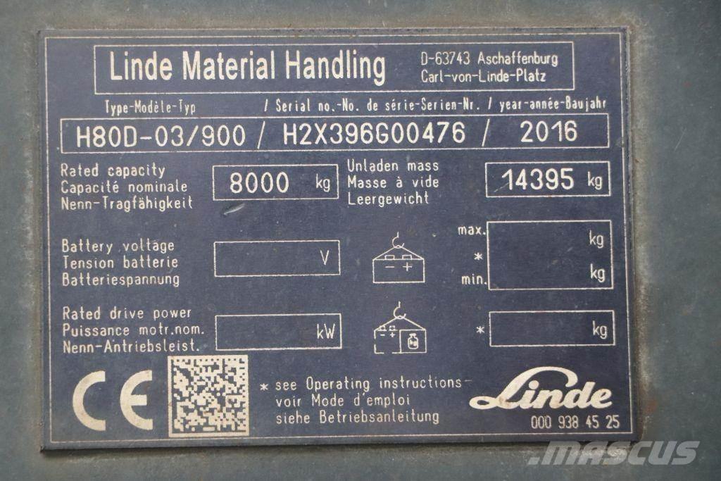 Linde H80D-03/900 شاحنات الديزل