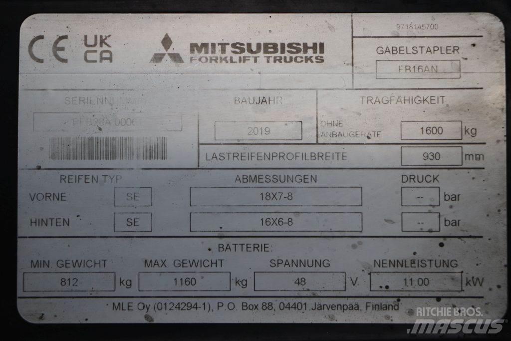 Mitsubishi FB16AN شاحنات ذات رافعات شوكية تعمل بالكهرباء