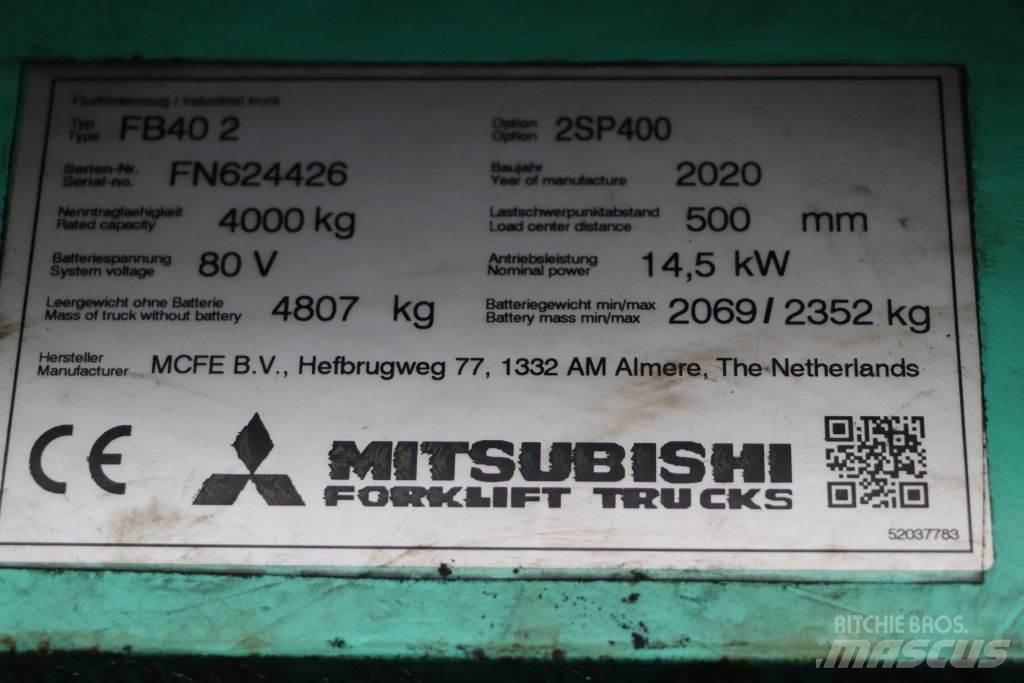 Mitsubishi FB40 2 شاحنات ذات رافعات شوكية تعمل بالكهرباء