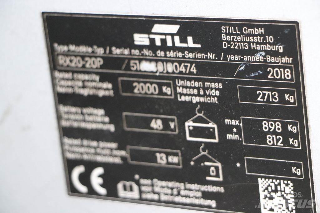 Still RX20-20P شاحنات ذات رافعات شوكية تعمل بالكهرباء