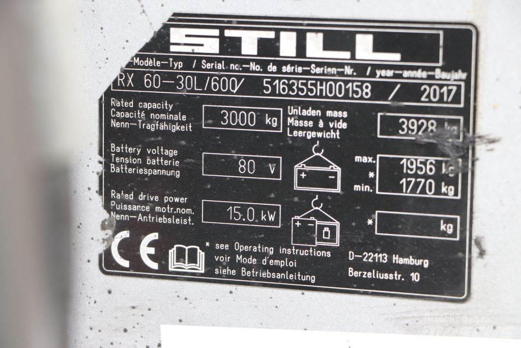 Still RX60-30L/600 شاحنات ذات رافعات شوكية تعمل بالكهرباء