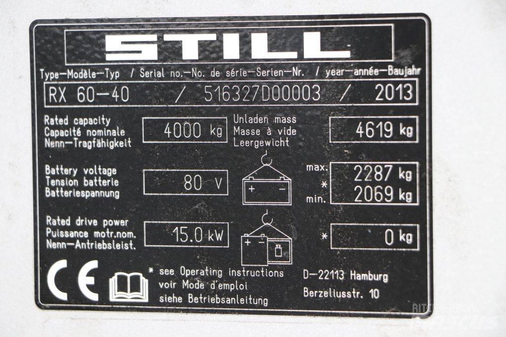 Still RX60-40 شاحنات ذات رافعات شوكية تعمل بالكهرباء