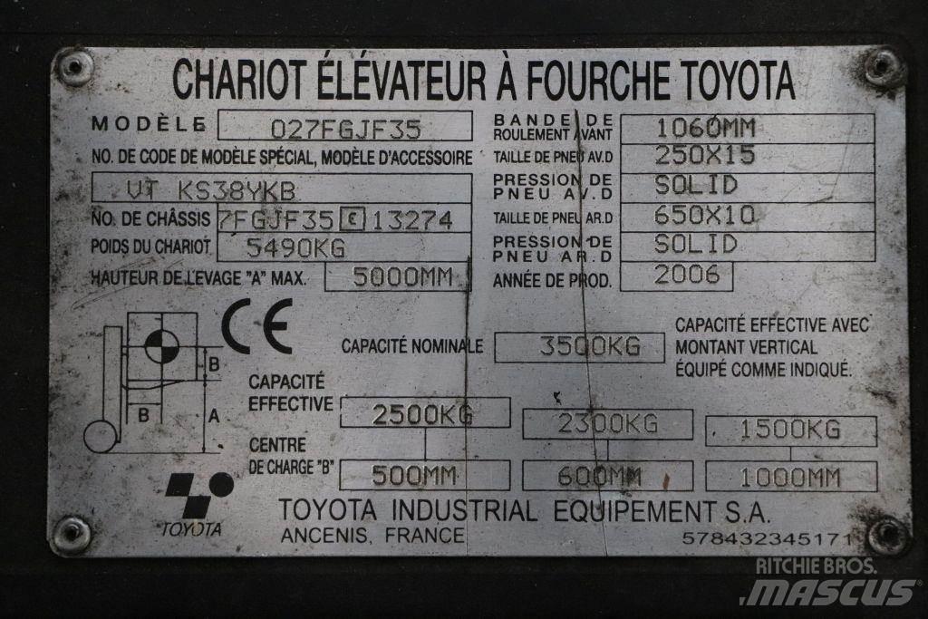 Toyota 02-7FGJF35 شاحنات LPG