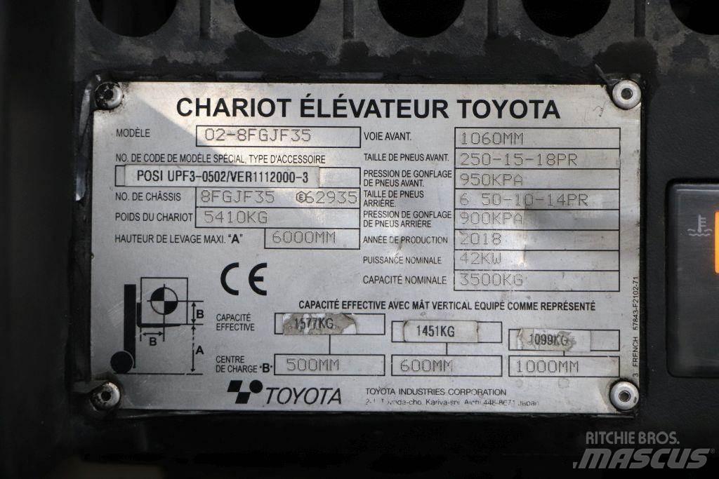 Toyota 02-8FGJF35 شاحنات LPG