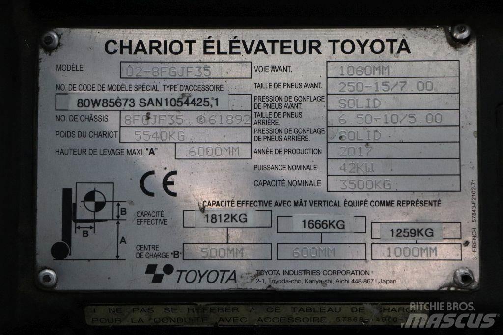 Toyota 02-8FGJF35 شاحنات LPG