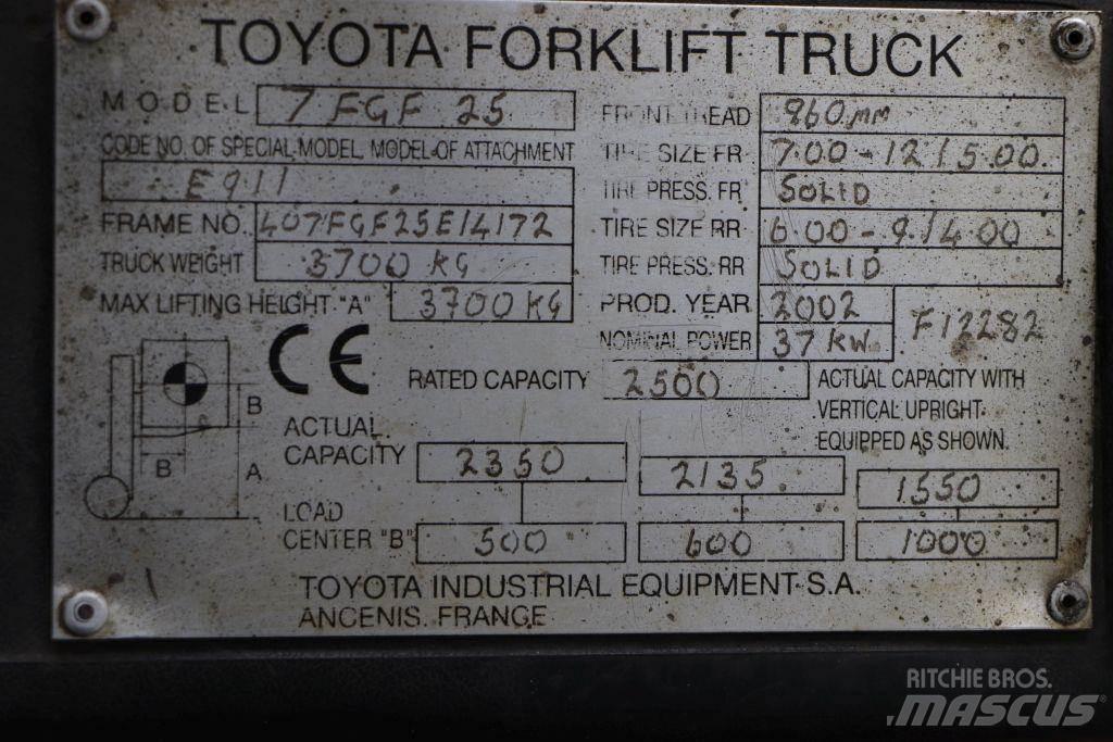 Toyota 42-7FGF25 شاحنات LPG