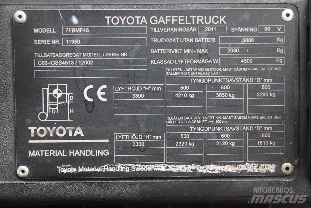 Toyota 7FBMF45 شاحنات ذات رافعات شوكية تعمل بالكهرباء