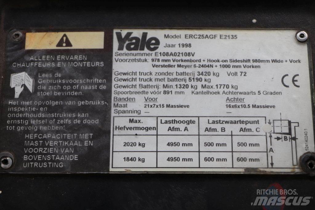 Yale ERC25AGF شاحنات ذات رافعات شوكية تعمل بالكهرباء