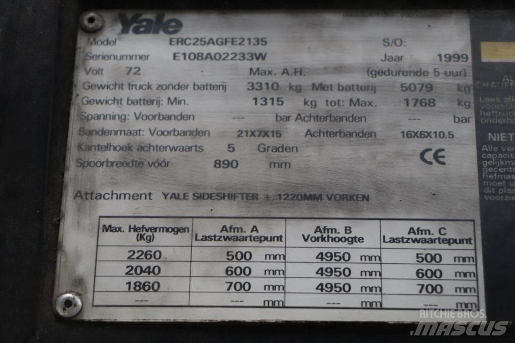 Yale ERC25AGF شاحنات ذات رافعات شوكية تعمل بالكهرباء