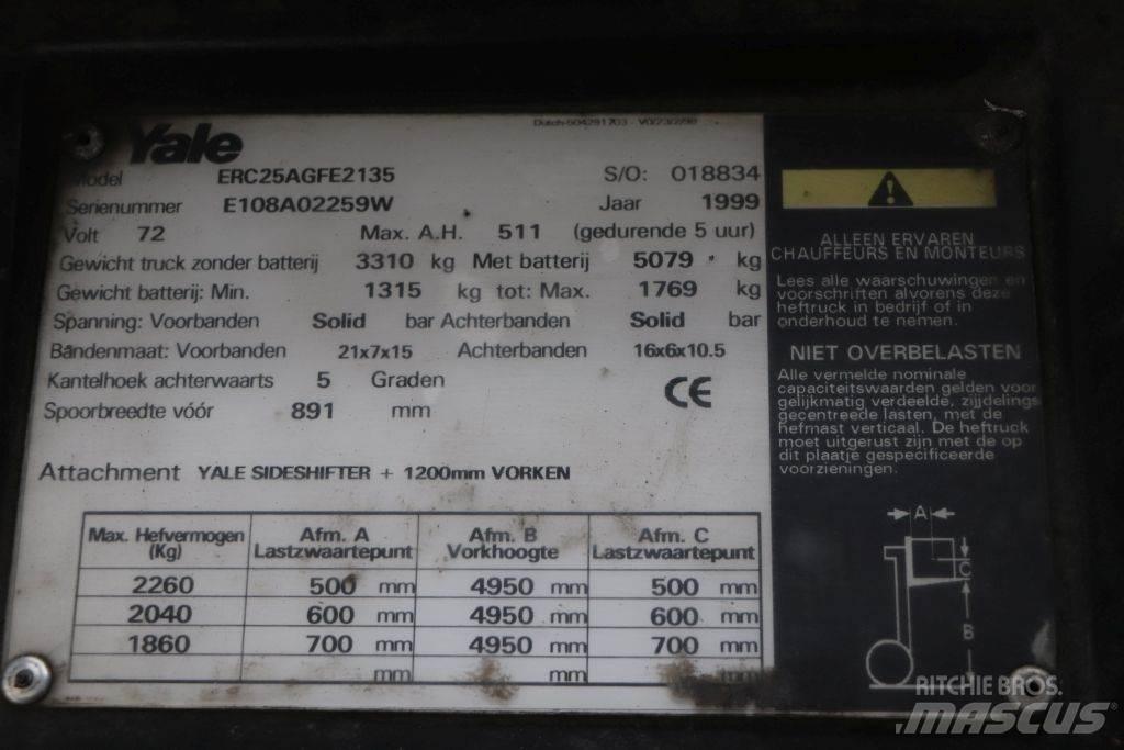 Yale ERC25AGF شاحنات ذات رافعات شوكية تعمل بالكهرباء