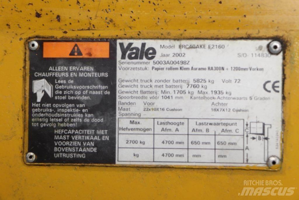 Yale ERC40AKE شاحنات ذات رافعات شوكية تعمل بالكهرباء
