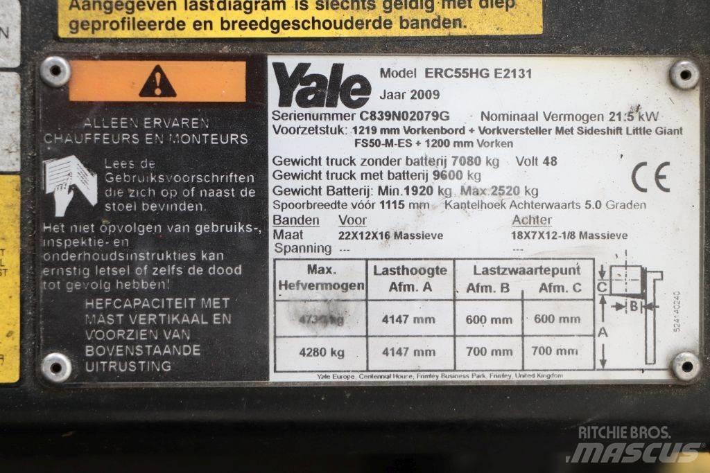 Yale ERC55HG شاحنات ذات رافعات شوكية تعمل بالكهرباء