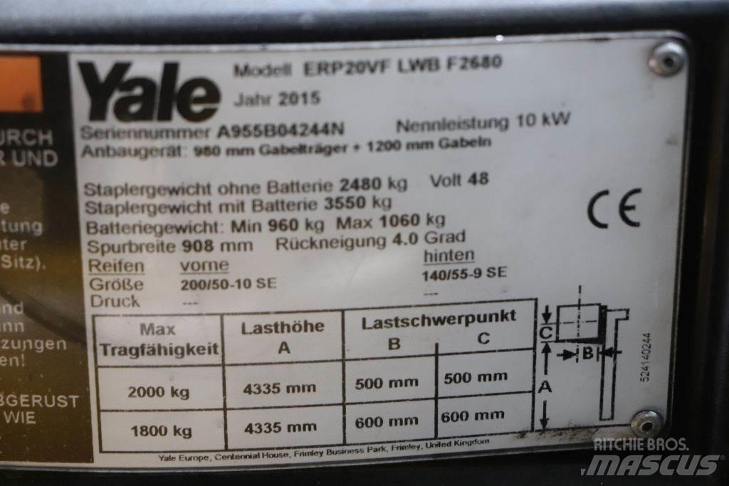 Yale ERP20VF شاحنات ذات رافعات شوكية تعمل بالكهرباء