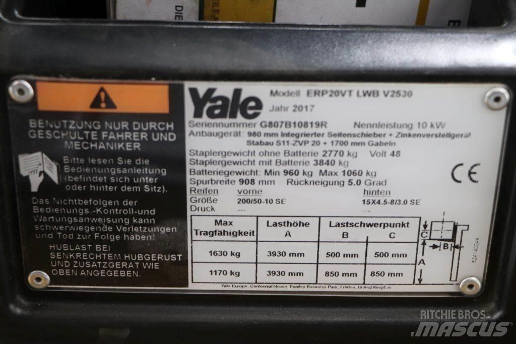 Yale ERP20VT شاحنات ذات رافعات شوكية تعمل بالكهرباء