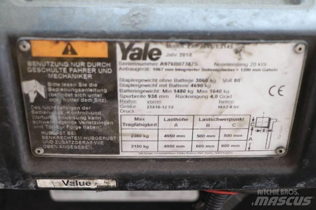 Yale ERP25VL شاحنات ذات رافعات شوكية تعمل بالكهرباء