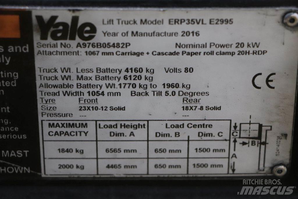 Yale ERP35VL شاحنات ذات رافعات شوكية تعمل بالكهرباء