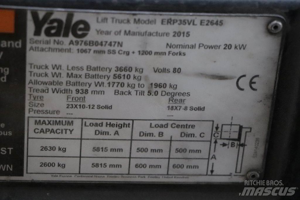 Yale ERP35VL شاحنات ذات رافعات شوكية تعمل بالكهرباء