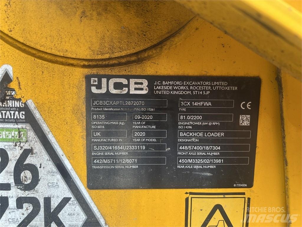 JCB 3 CX لوادر ذات جرافات عكسية