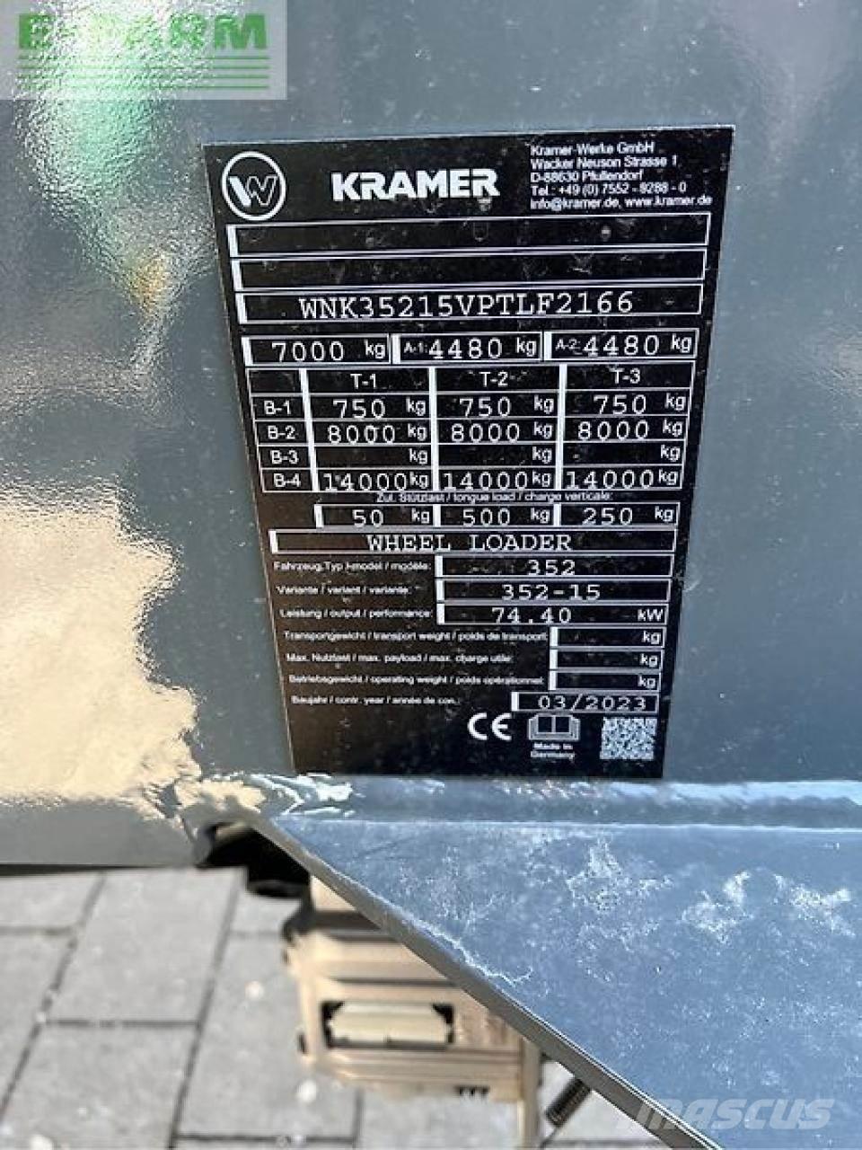 Kramer kl35.8t معدات مناولة لأغراض الزراعة