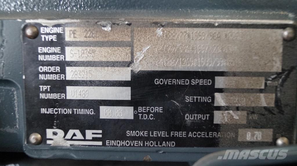 DAF PE 228 C NEW محركات