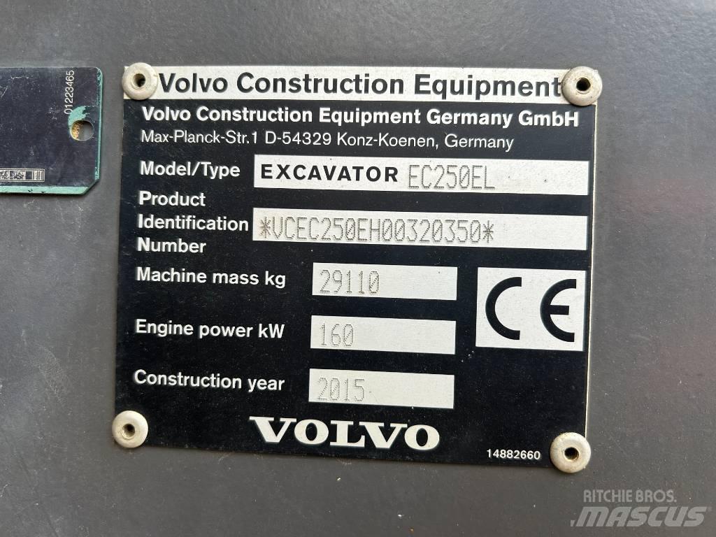 Volvo EC 250 EL حفارات زحافة
