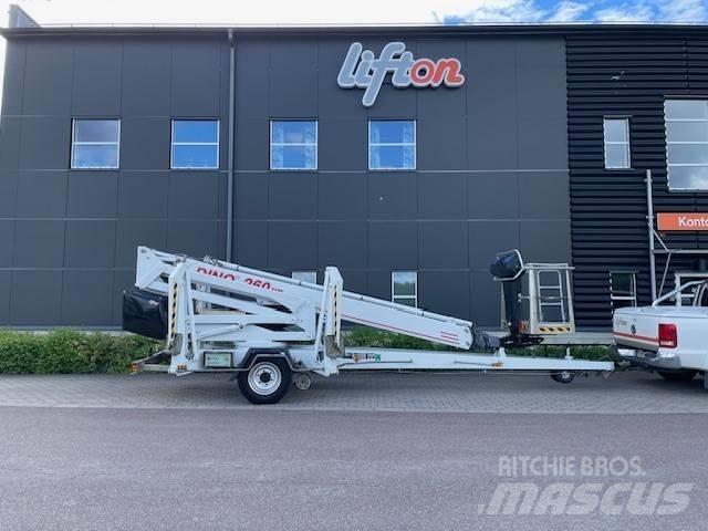 Dino 260 XTD Skylift المنصات الهوائية المثبتة على مقطورة