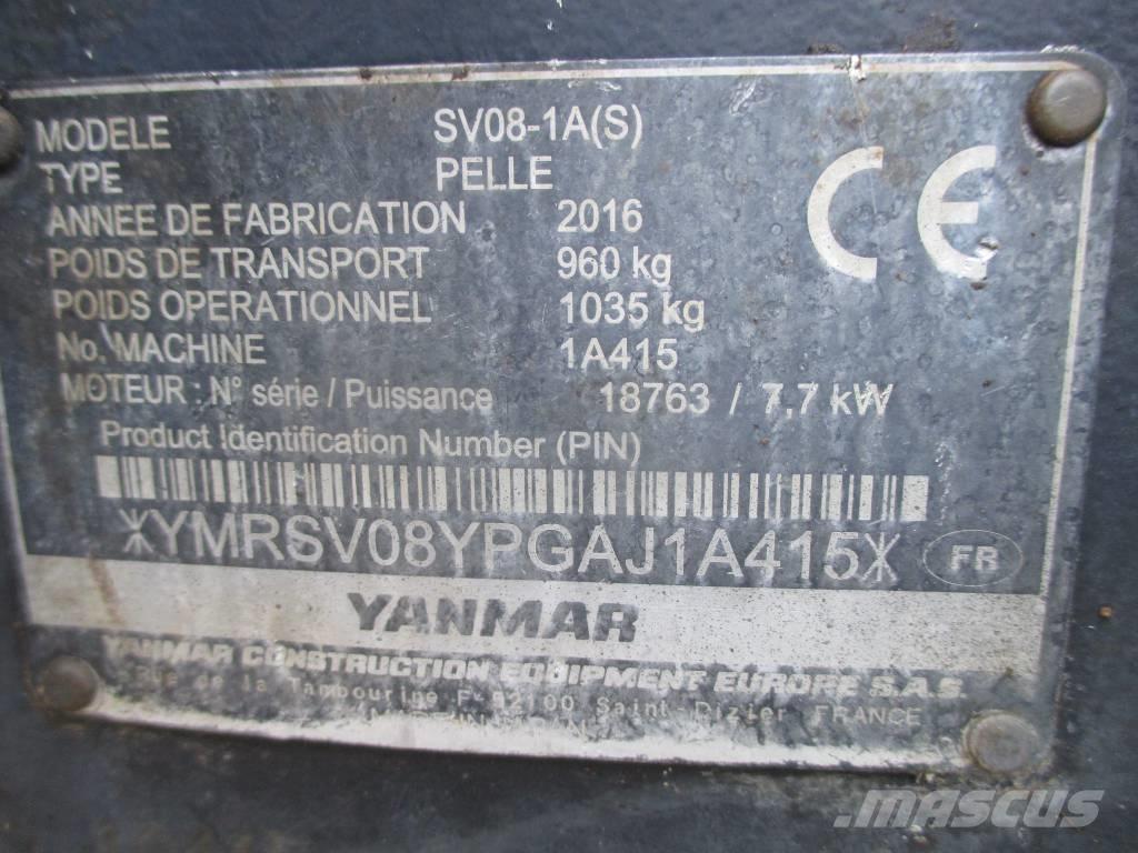 Yanmar SV 08-1 A حفارات صغيرة أقل من 7 طن (حفارات صغيرة)