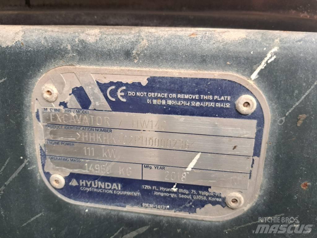 Hyundai HW140 حفارات بعجل