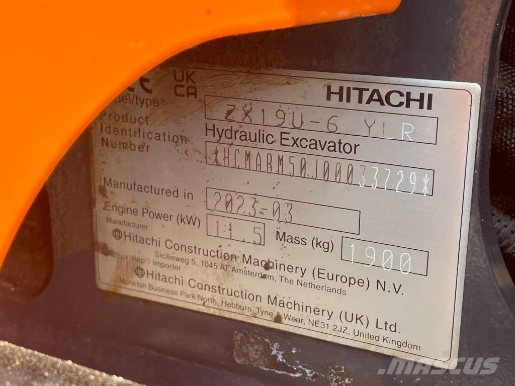 Hitachi ZX 19 U-6 حفارات صغيرة أقل من 7 طن (حفارات صغيرة)