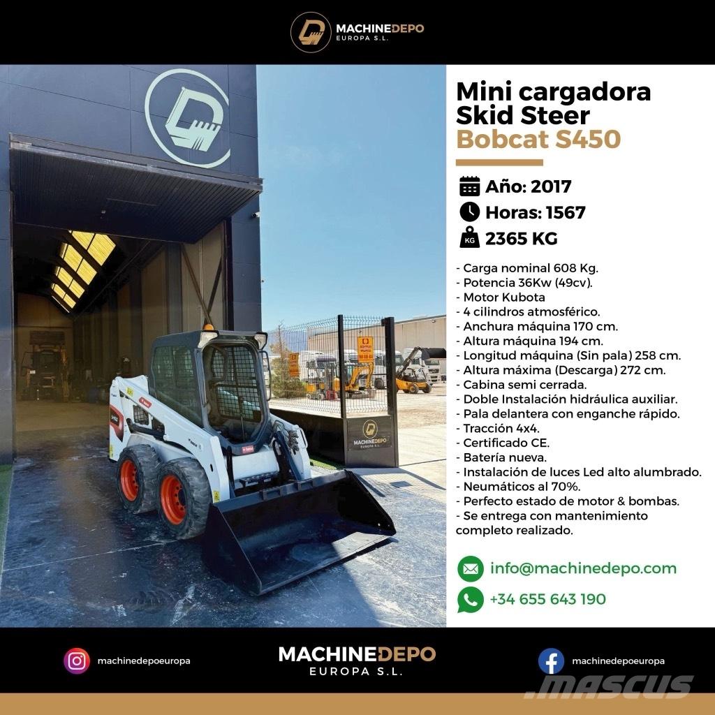 Bobcat S 450 لوادر انزلاقية التوجيه