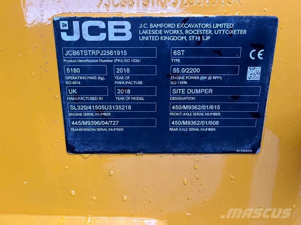 JCB 6 ST-1 عربات نقل قلابة للمواقع