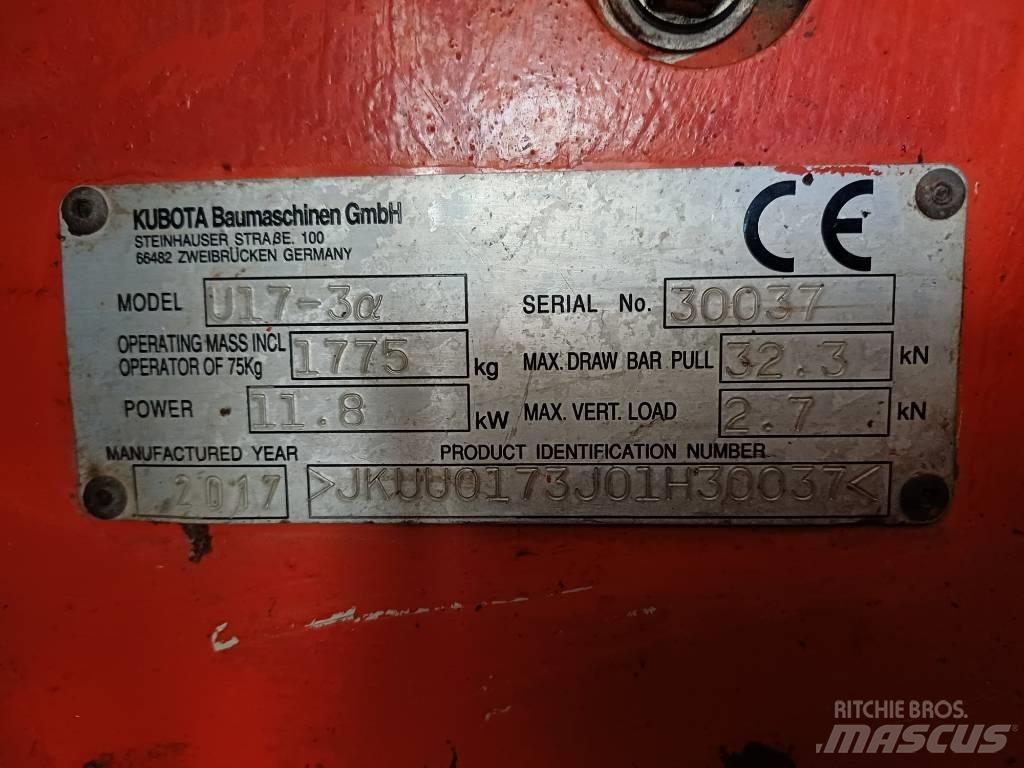 Kubota U 17-3 حفارات صغيرة أقل من 7 طن (حفارات صغيرة)