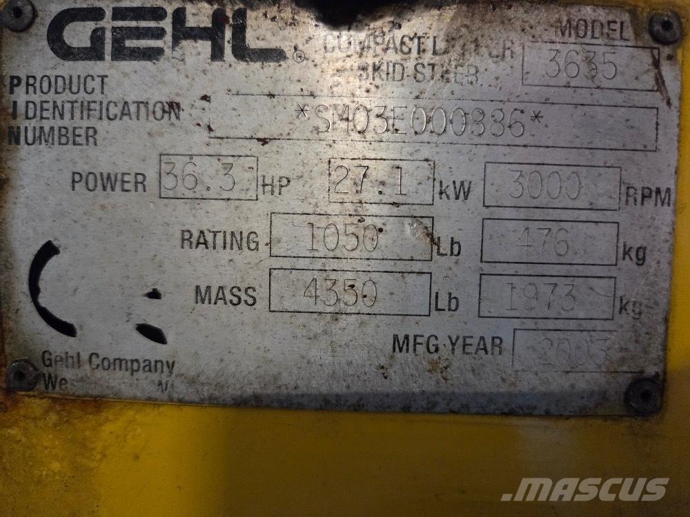 Gehl 3635 SX لوادر انزلاقية التوجيه