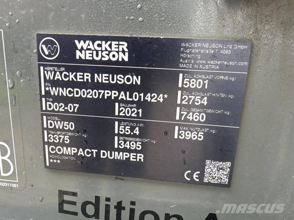 Wacker Neuson DW50 عربات نقل قلابة للمواقع
