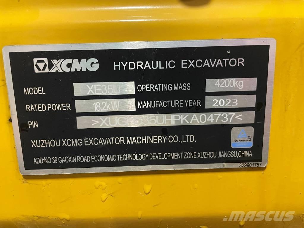 XCMG XE 35 U حفارات صغيرة أقل من 7 طن (حفارات صغيرة)