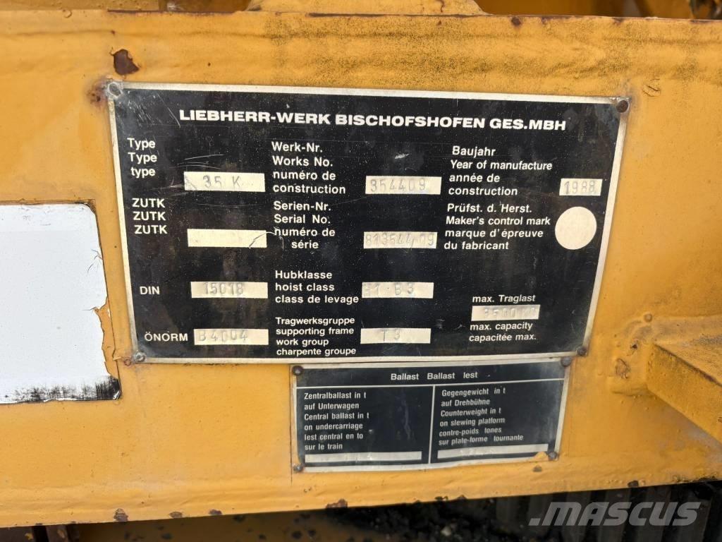 Liebherr 35 K رافعات برجية