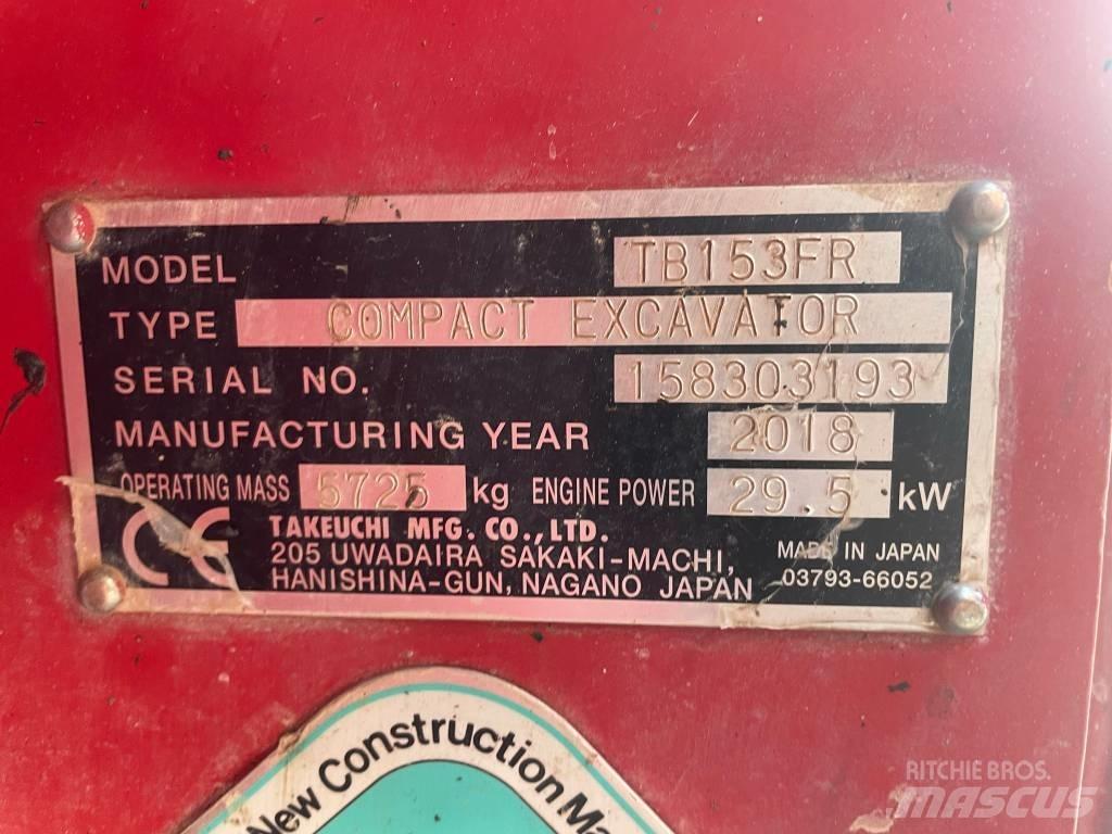 Takeuchi TB 153 FR حفارات صغيرة أقل من 7 طن (حفارات صغيرة)