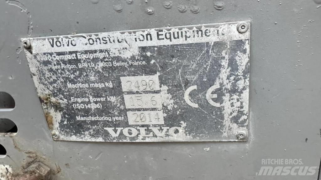 Volvo ECR 25 D حفارات صغيرة أقل من 7 طن (حفارات صغيرة)