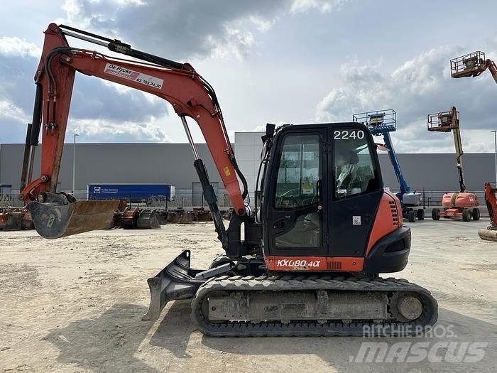 Kubota KX080-4a حفارات وسط 7 طن - 12 طن