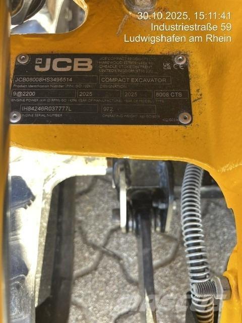 JCB 8008CTS حفارات صغيرة أقل من 7 طن (حفارات صغيرة)