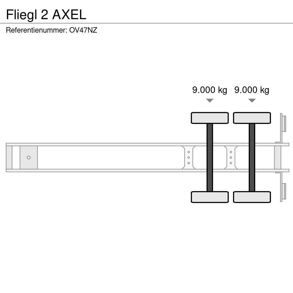 Fliegl 2 AXEL نصف مقطورة مسطحة منخفضة