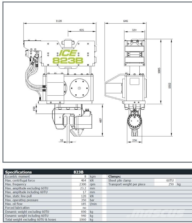  ICE 823B ملحقات وقطع غيار معدات الحفر