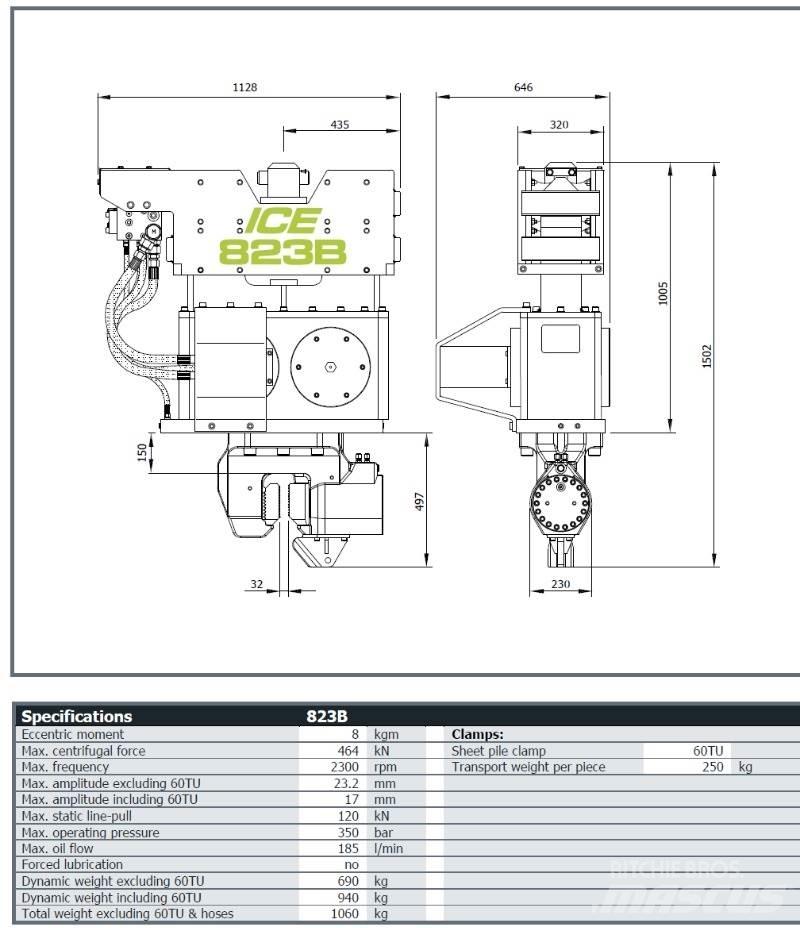  ICE 823B ملحقات وقطع غيار معدات الحفر