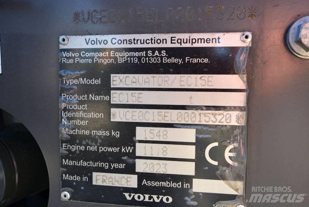 Volvo EC 15 E حفارات صغيرة أقل من 7 طن (حفارات صغيرة)