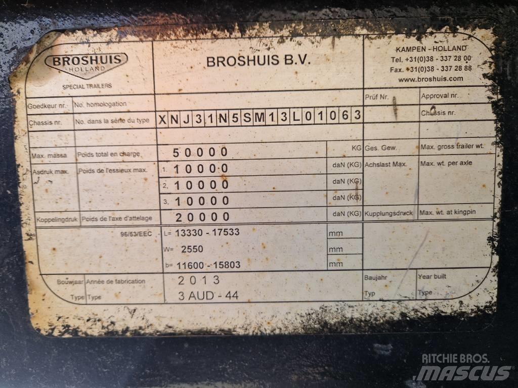 Broshuis Brønntralle نصف مقطورة مسطحة منخفضة