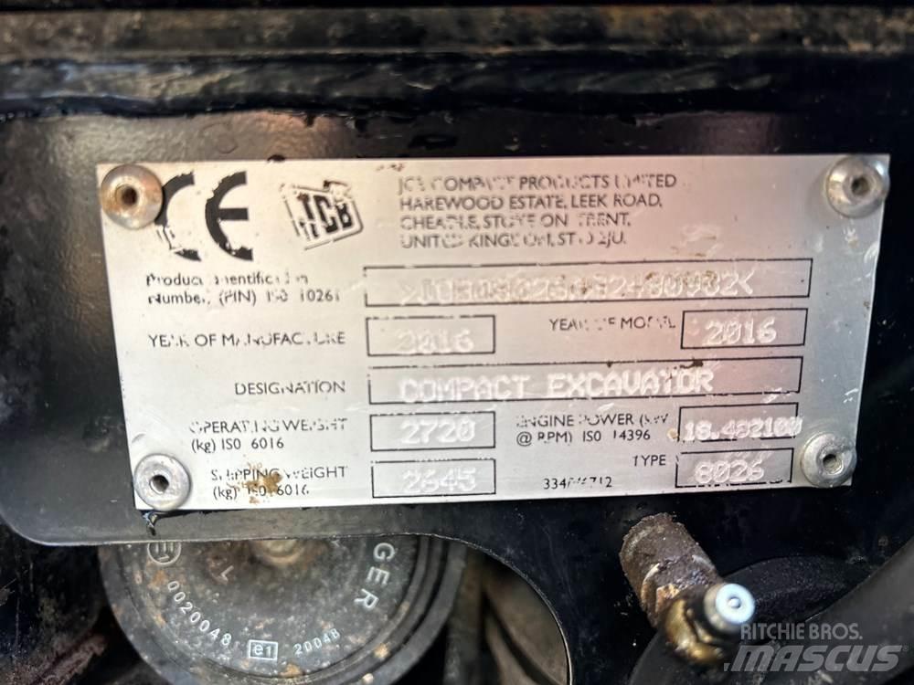JCB 8026 CTS حفارات صغيرة أقل من 7 طن (حفارات صغيرة)