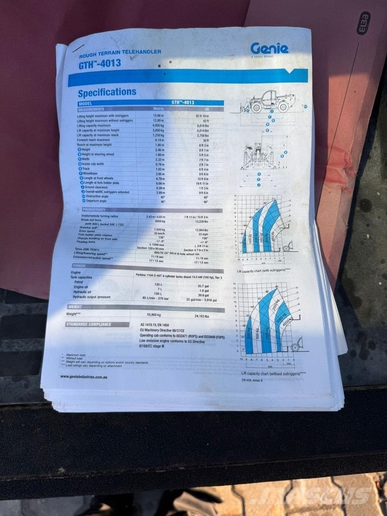 Genie GTH 4013 SX مناولات متداخلة