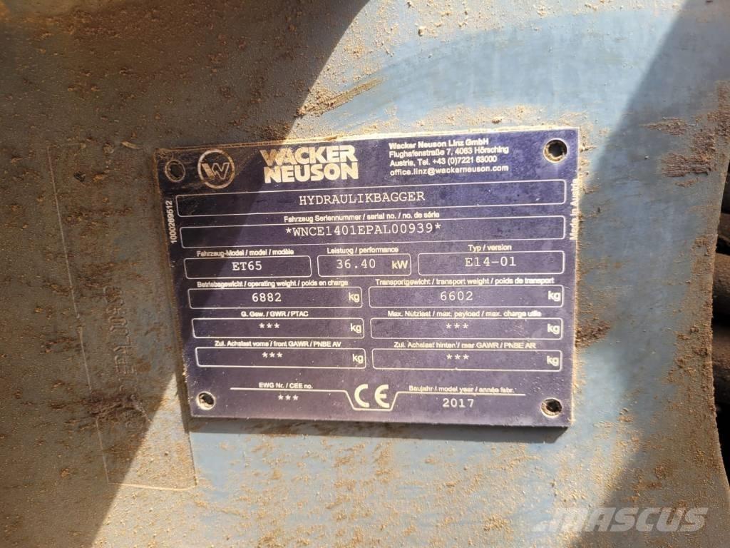 Neuson ET 65 حفارات صغيرة أقل من 7 طن (حفارات صغيرة)