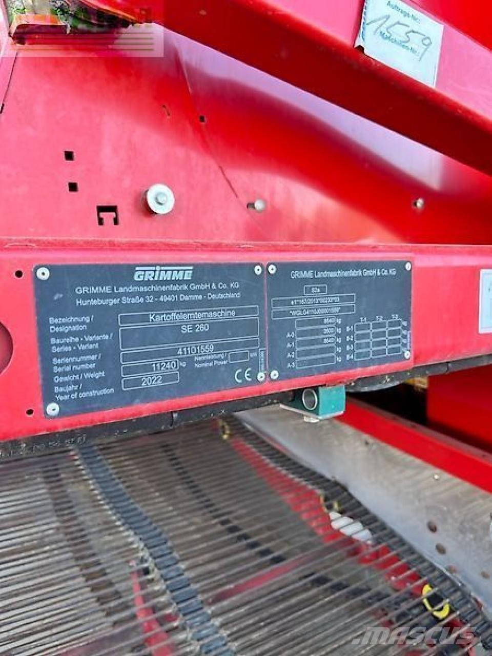 Grimme se260 حفارات وحصادات البطاطس