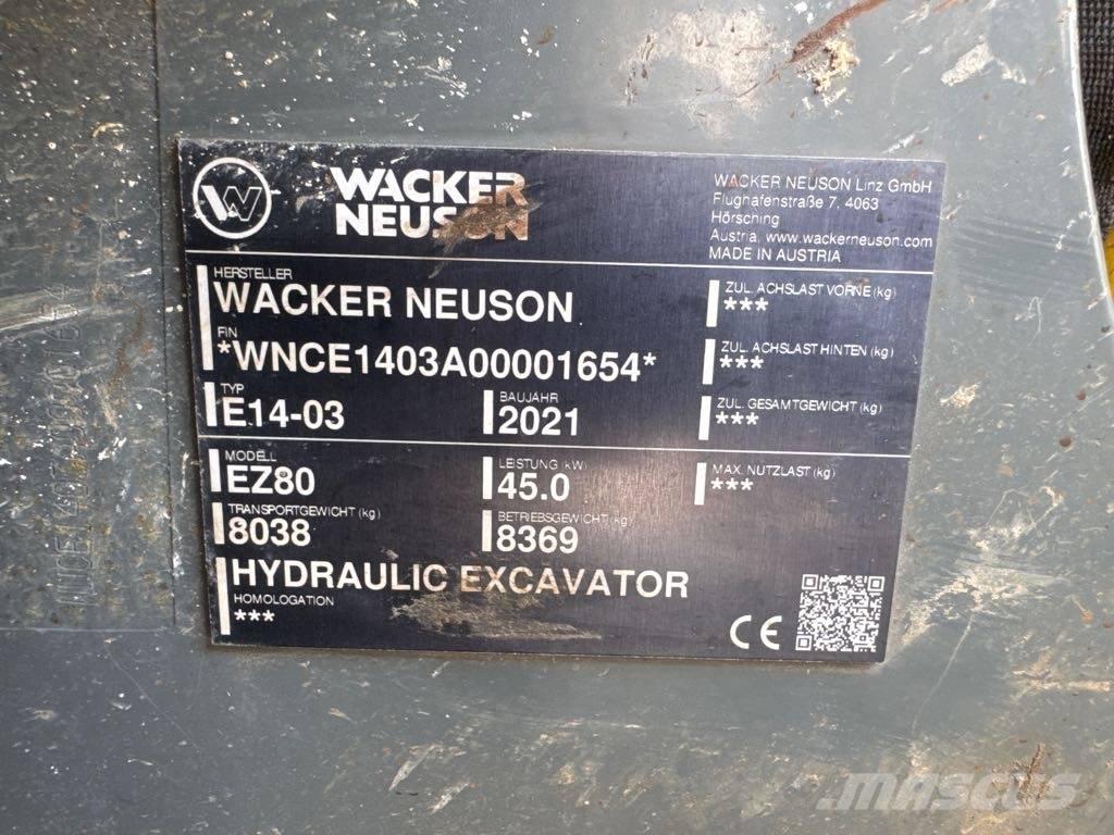 Wacker Neuson EZ80 حفارات زحافة